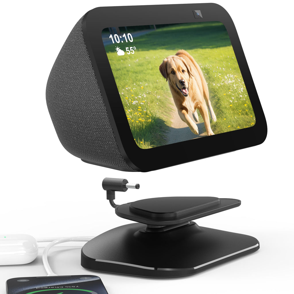 Adjustable Stand for Echo Show 5 (3rd Gen) with USB-C and USB Charging Port