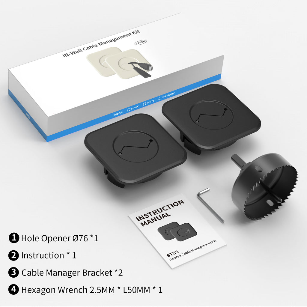 In-Wall Cable Management Kit (2-Pack)