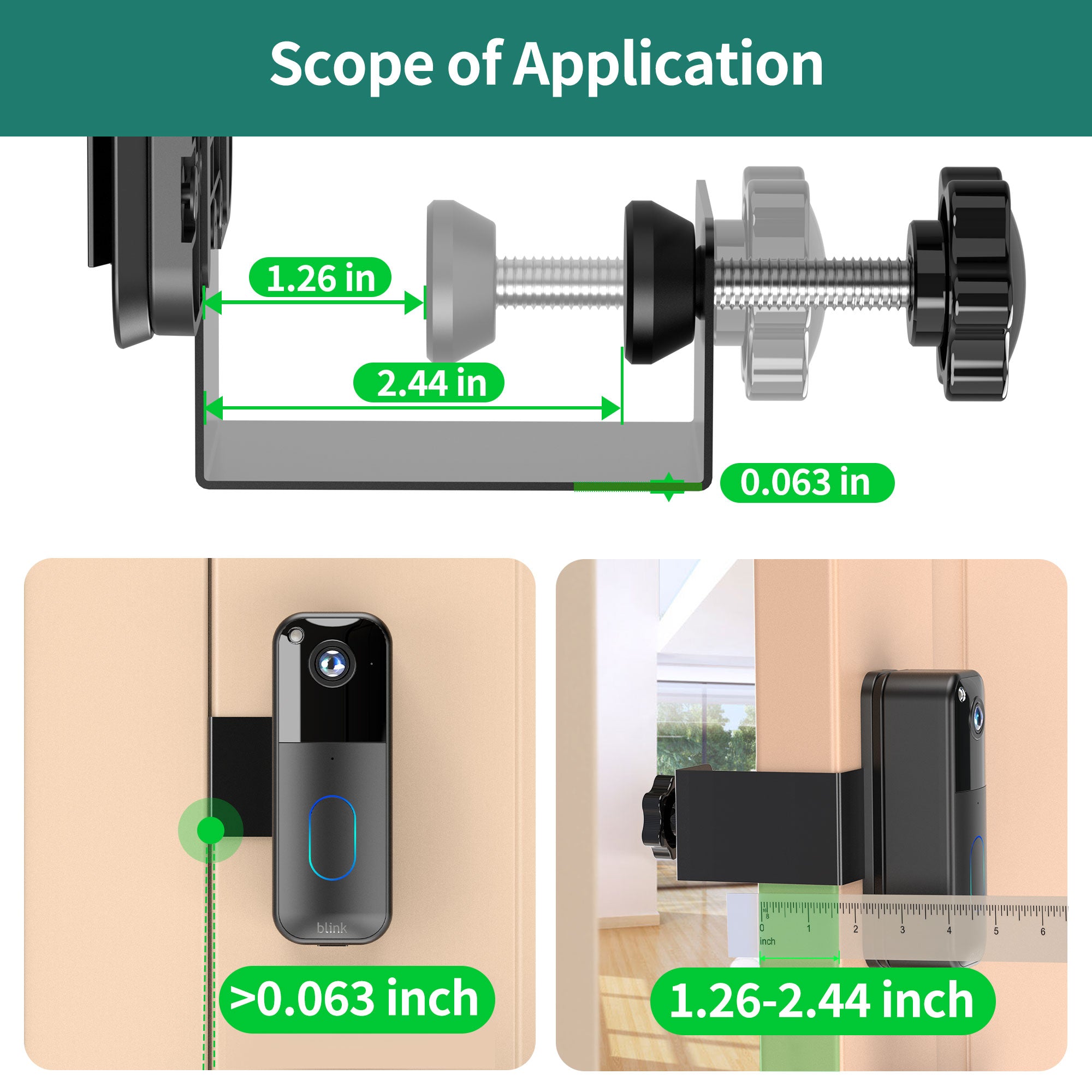 Camera Mount for Blink Doorbell Camera(1st/2nd Gen)